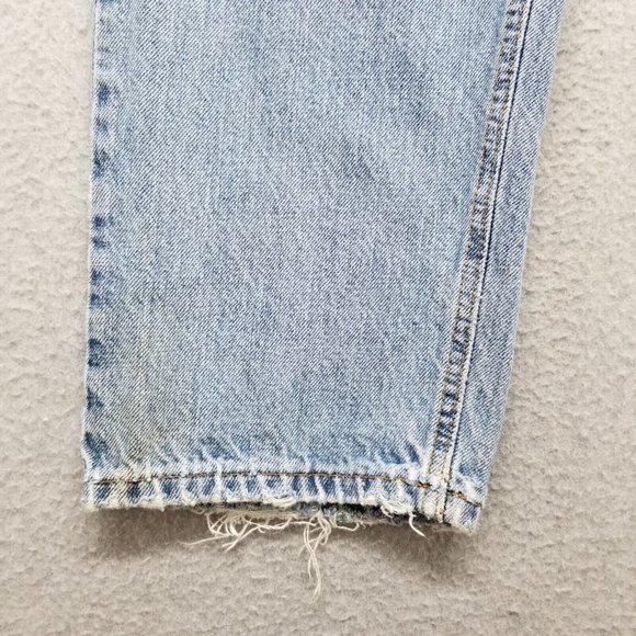 Vintage Abercrombie Fitch Jeans Mens 30x30 Blue Denim Tapered Cotton Zip FlyVint - Picture 2 of 11